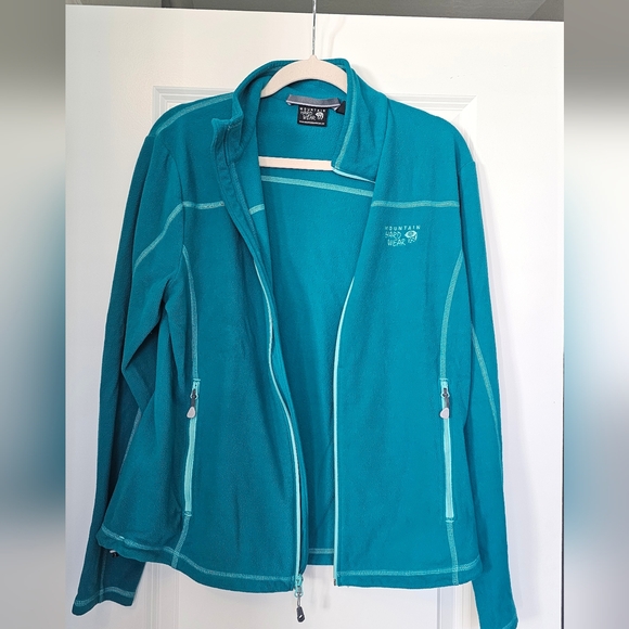 Mountain Hardwear Women’s Bright Green Full Zip Fleece Jacket Size Small - Picture 7 of 7